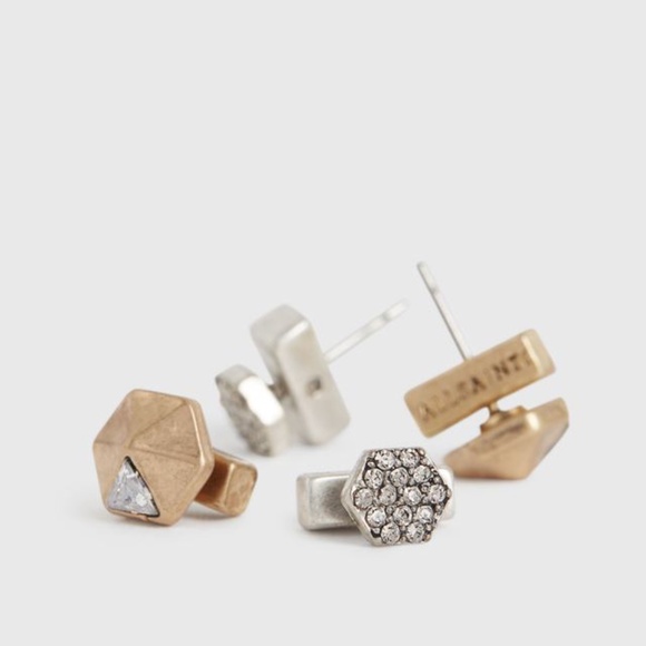 All Saints 2 pairs of stud earrings NWT